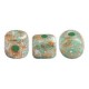 Les perles par Puca® Minos beads Opaque green turquoise tweedy 63130/45703